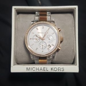 MK6347 Ritz Rose Gold Dial Clear Acetate Watch